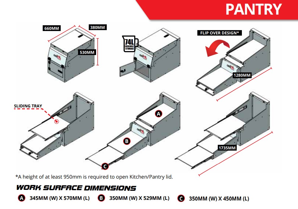 Clearview pantry dimensions